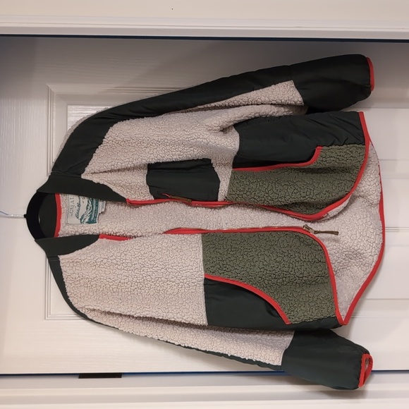 The Great + Eddie Bauer The Plush Fleece Timber Jacket in Pine Sz. L EUC - Picture 2 of 7